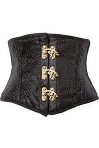 Top Drawer Brocade Steel Boned Mini Cincher with Clasps