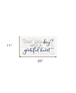 Grateful Heart White Framed Print Wall Art