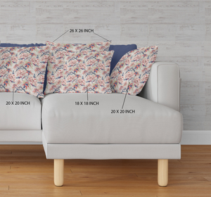 26 Red Light Indigo Roses Indoor Outdoor Throw Pillow