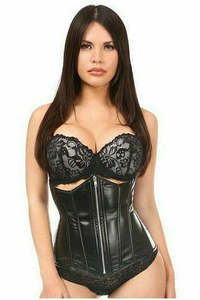 Lavish Wet Look Under Bust Corset
