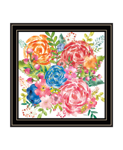 Spring Floral Black Framed Print Wall Art