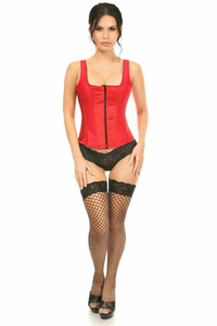Top Drawer Satin Steel Boned Corset with Straps