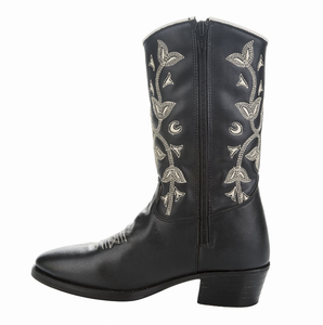 TuffRider Children's Black Floral Western Boot