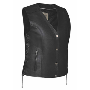 6879.RF - Ladies Reflective Wing Leather Vest