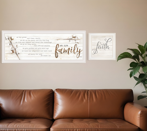 Set Of Two We Are Family 2 White Framed Print Wall Art - 606114059332