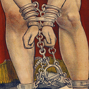 16" X 24" Houdini In Handcuffs Vintage Magic Poster Wall Art - 808230035492
