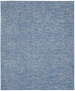7' X 10' Blue And Grey Striped Non Skid Indoor Outdoor Area Rug - 606114456131