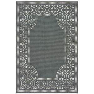 2' X 4' Grey Stain Resistant Indoor Outdoor Area Rug - 606114582281