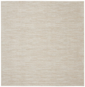 7' X 7' Ivory And Beige Square Non Skid Indoor Outdoor Area Rug - 606114456506