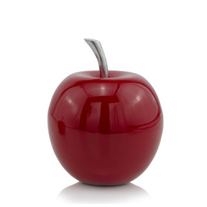 Shiny Buffed Red Apple Sculpture - 4512839598215