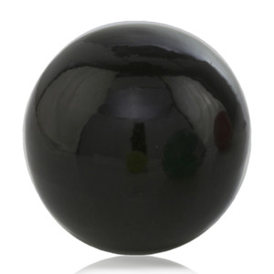 3" Black Enameled Aluminum Decorative Sphere - 4512839599304