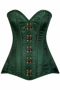 Top Drawer Brocade Steel Boned Corset with Clasp Closure