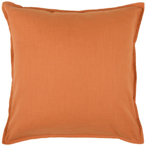 Orange Solid Color Flange Edge Throw Pillow - 808230114227