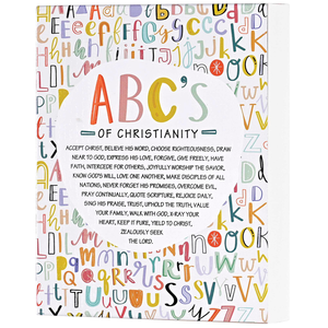 Plaque ABC Of Christianity 8x10