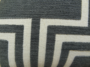 Plutus Argyle Square Black and White Handmade Luxury Pillow