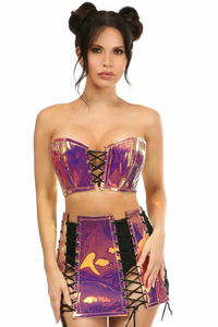 Lavish Holo Bustier & Skirt Set