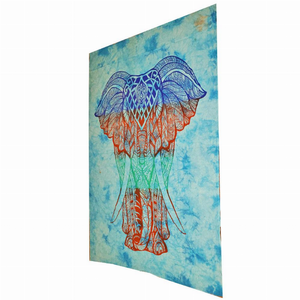 Bohemian Elephant Tie Dye Pattern Hippie Tapestry Psychedelic Wall Hanging Decoration