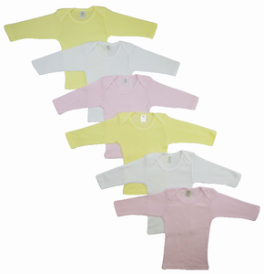 Bambini Girls Pastel Long Sleeve Lap T-shirts Variety Pack