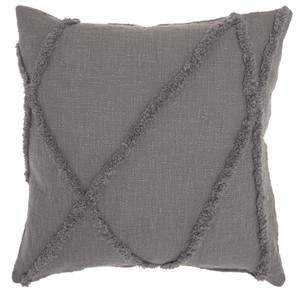 Gray Abstract Shaggy Detail Throw Pillow - 4512822831169 Gray Abstract Shaggy Detail Throw Pillow - 4512822831169
