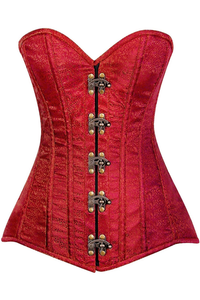 Top Drawer Brocade Steel Boned Corset with Clasp Closure