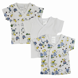 Bambini Side Snap Short Sleeve Shirt - 3 Pack