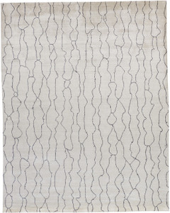 2' X 3' Ivory And Gray Abstract Hand Woven Area Rug