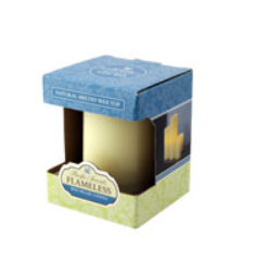 Melted Top Flameless Pillar Candle with Timer