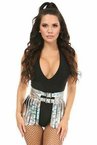 Crackle Holo Fringe Skirt