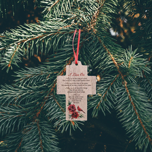 Ornament Cross Cardinal I Live On MDF 4H