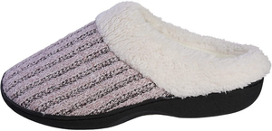 Roxoni Women's House Slippers Knit Fleece Lined Cozy Clog House Shoes