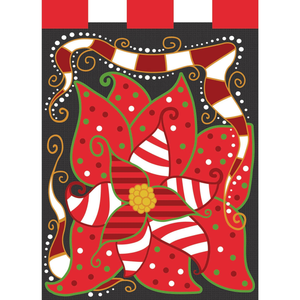 Poinsettia Garden Flag