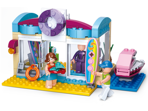 Girl's Dream Surf Shop Building Brick Kit (192 pcs)