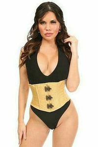 Top Drawer Brocade Steel Boned Mini Cincher with Clasps