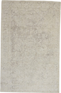 2' X 3' Ivory And Tan Abstract Hand Woven Area Rug