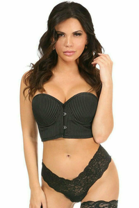 Lavish Pinstripe Underwire Short Bustier