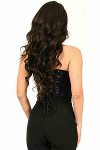 Lavish Lace Front Zipper Corset