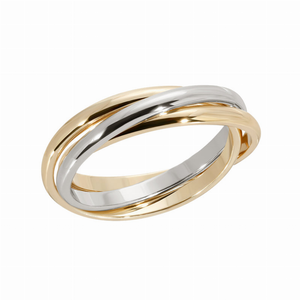TWO-TONED TRIPLE DOMED ROLL RING
