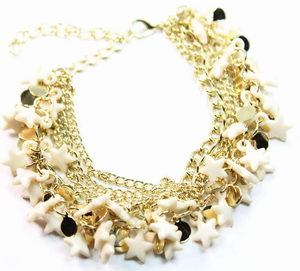 Three Tier Star Charm Bracelet