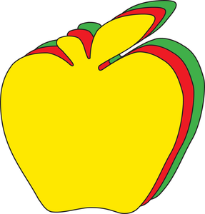 Apple Tri-Color Creative Cut-Outs