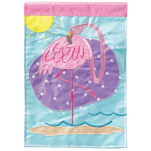Flamingo Flag Poly Garden