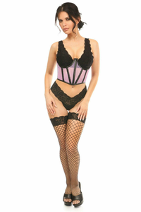 Lavish Fishnet Underwire Open Cup Waist Cincher