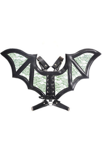 Faux Leather & Lace Wing Harness