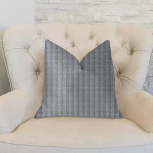 Plutus Napoleon Gray and Beige Luxury Throw Pillow