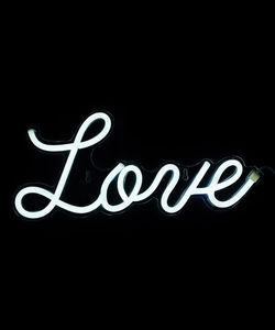 Love LED Neon Sign - White