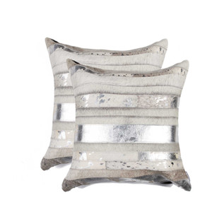 18" X 18" X 5" Silver And Gray Pillow 2 Pack - 614486173396