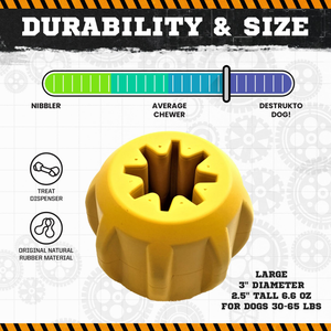 Gear eDispenser - Durable Rubber Yak Chew Holder & Treat Pocket