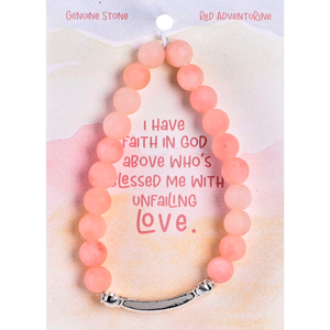 Bracelet Love Red Aventurine Gem Stone