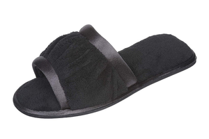 Roxoni Women's Open Toe Slide Slipper ; Ideal Terry Cloth House Shoe for Indoor and Outdoor