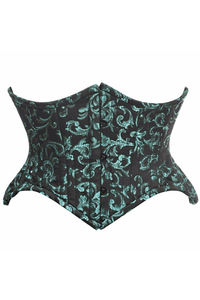 Top Drawer Brocade Double Steel Boned Mini Cincher Corset