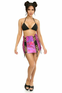 Holo Lace-Up Skirt